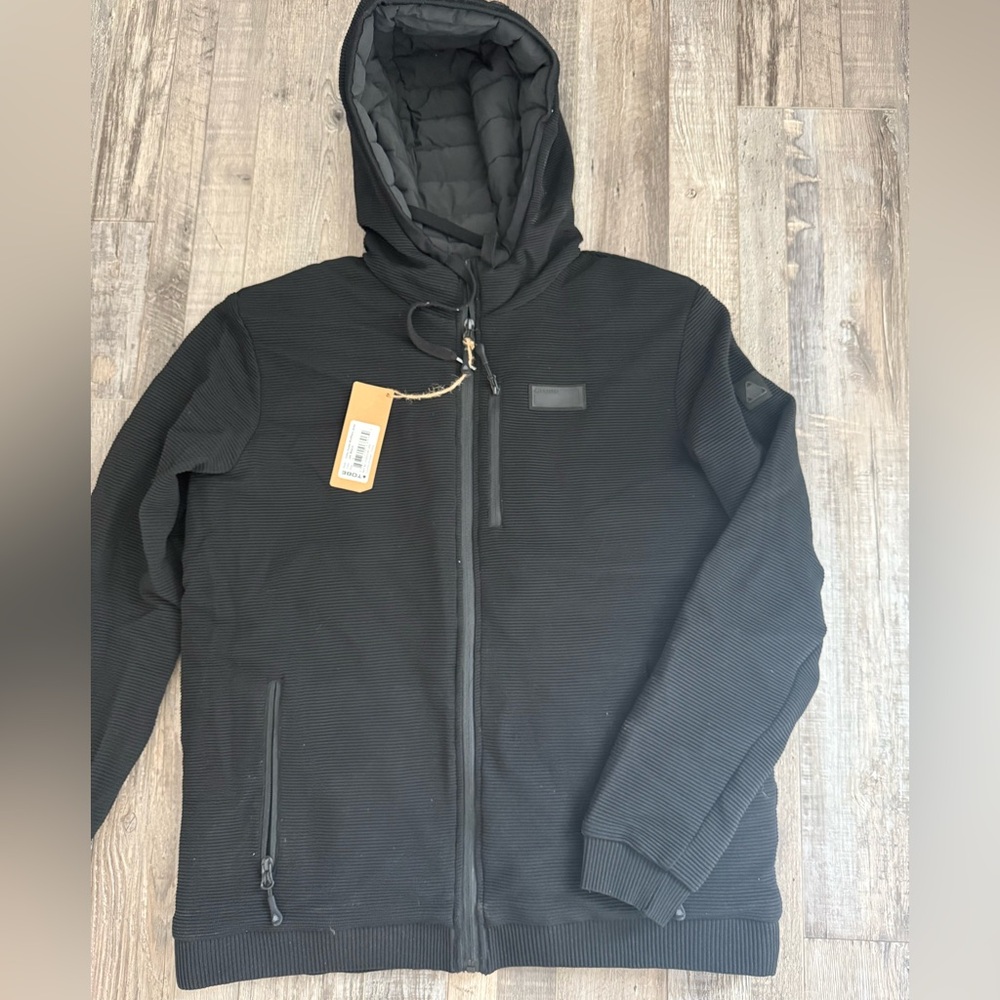 TOBE Black Vortex Hooded Jacket